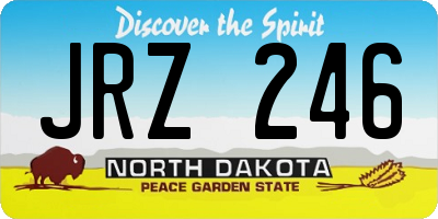 ND license plate JRZ246