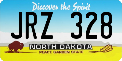 ND license plate JRZ328