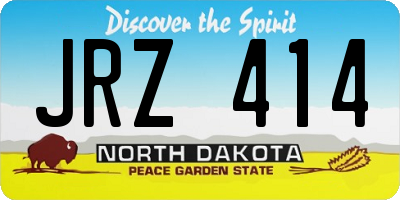 ND license plate JRZ414