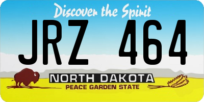 ND license plate JRZ464