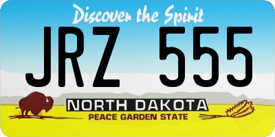 ND license plate JRZ555