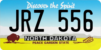 ND license plate JRZ556
