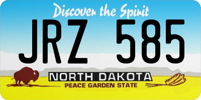 ND license plate JRZ585