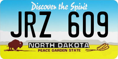 ND license plate JRZ609