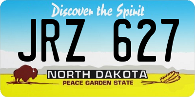 ND license plate JRZ627