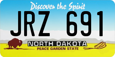 ND license plate JRZ691