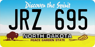 ND license plate JRZ695