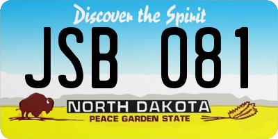 ND license plate JSB081