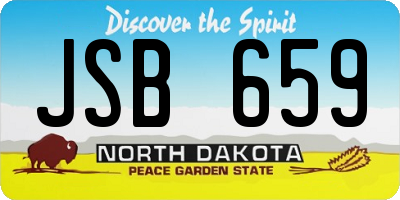 ND license plate JSB659