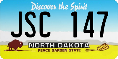 ND license plate JSC147