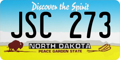 ND license plate JSC273