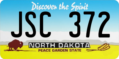 ND license plate JSC372