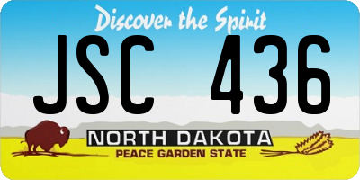 ND license plate JSC436