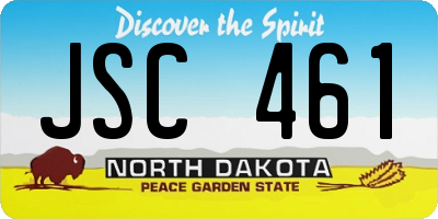 ND license plate JSC461