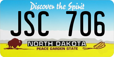 ND license plate JSC706