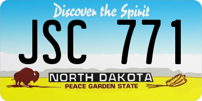 ND license plate JSC771