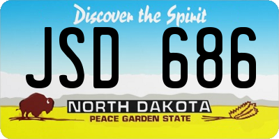 ND license plate JSD686