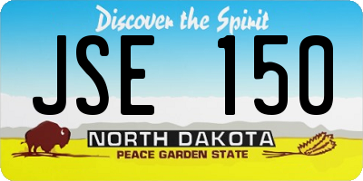 ND license plate JSE150