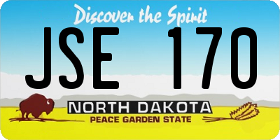 ND license plate JSE170
