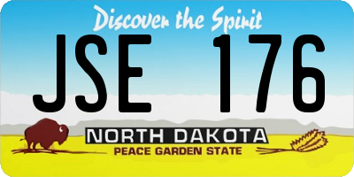ND license plate JSE176