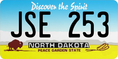 ND license plate JSE253