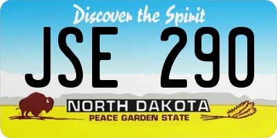 ND license plate JSE290