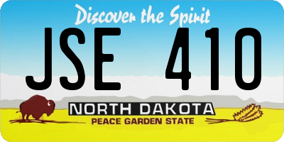 ND license plate JSE410