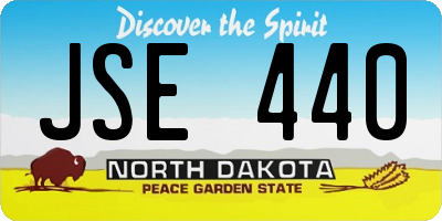 ND license plate JSE440