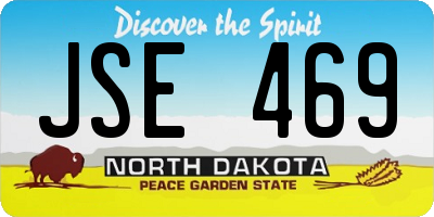 ND license plate JSE469