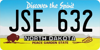 ND license plate JSE632