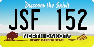 ND license plate JSF152