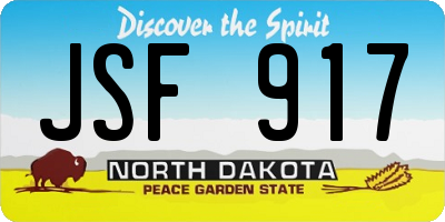 ND license plate JSF917