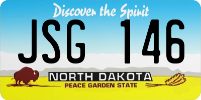 ND license plate JSG146
