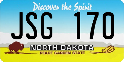 ND license plate JSG170
