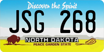 ND license plate JSG268