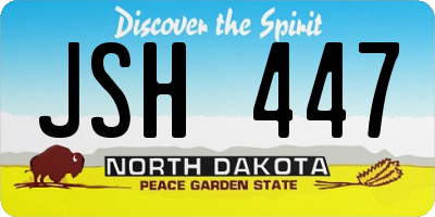 ND license plate JSH447