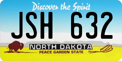 ND license plate JSH632