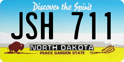 ND license plate JSH711