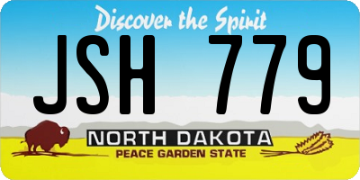 ND license plate JSH779