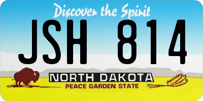 ND license plate JSH814