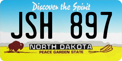 ND license plate JSH897