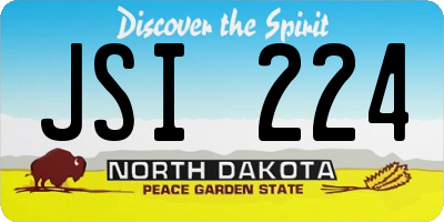 ND license plate JSI224