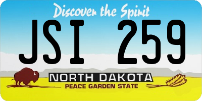 ND license plate JSI259