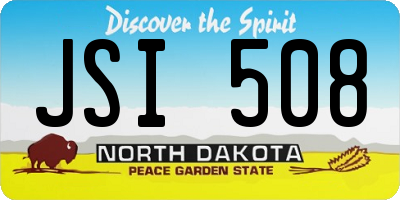 ND license plate JSI508
