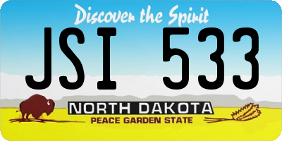 ND license plate JSI533