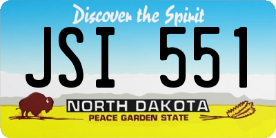 ND license plate JSI551