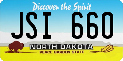 ND license plate JSI660