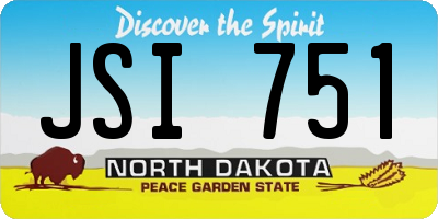 ND license plate JSI751