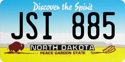 ND license plate JSI885