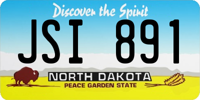ND license plate JSI891